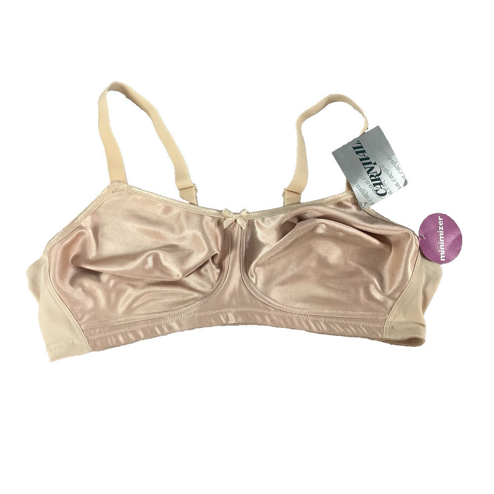 Carnival Minimizer Wireless Bra size 42D Cream Beige Style 517 Opaque Stretch